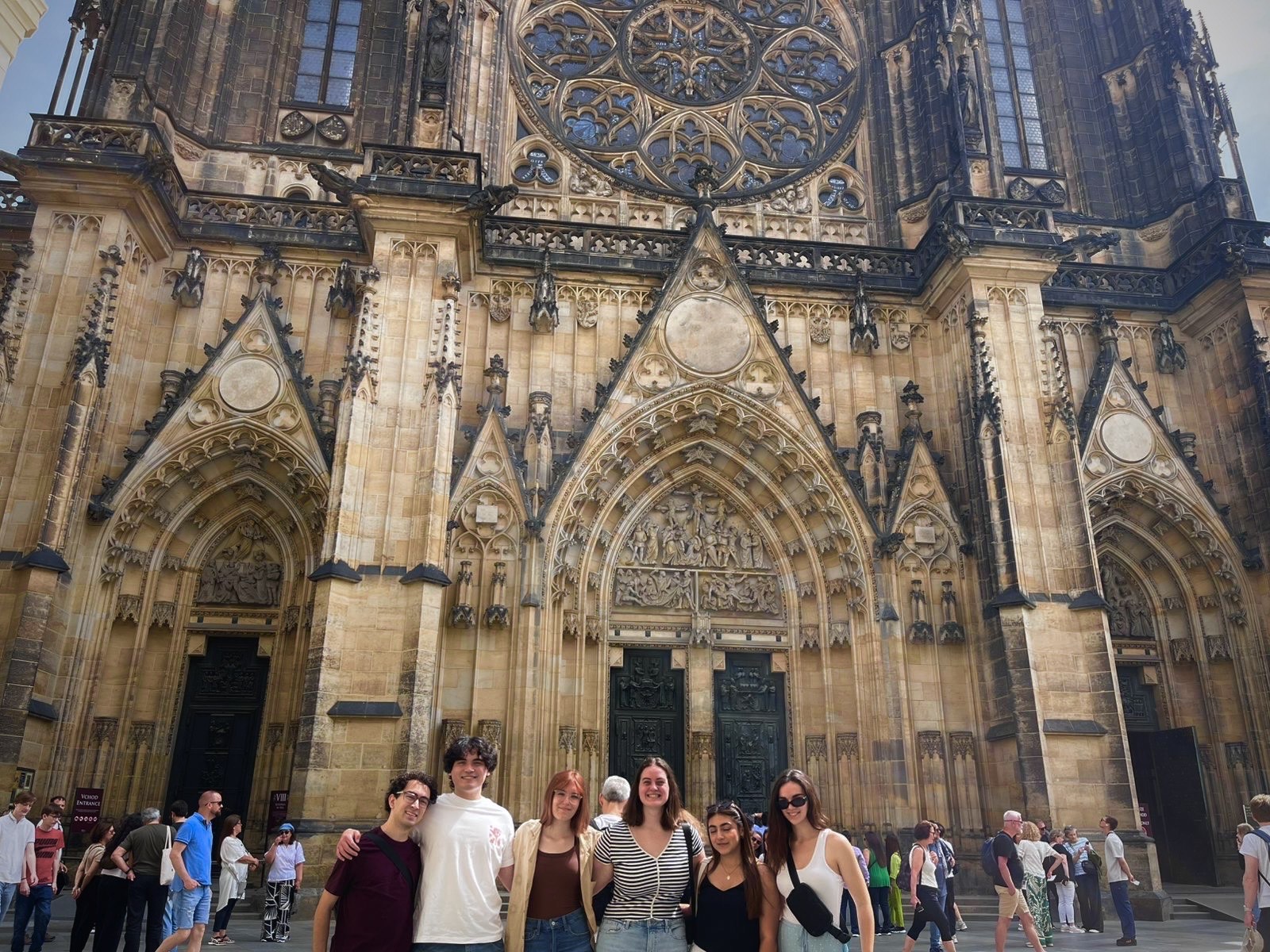 Sparks fly as student uses saw on metal